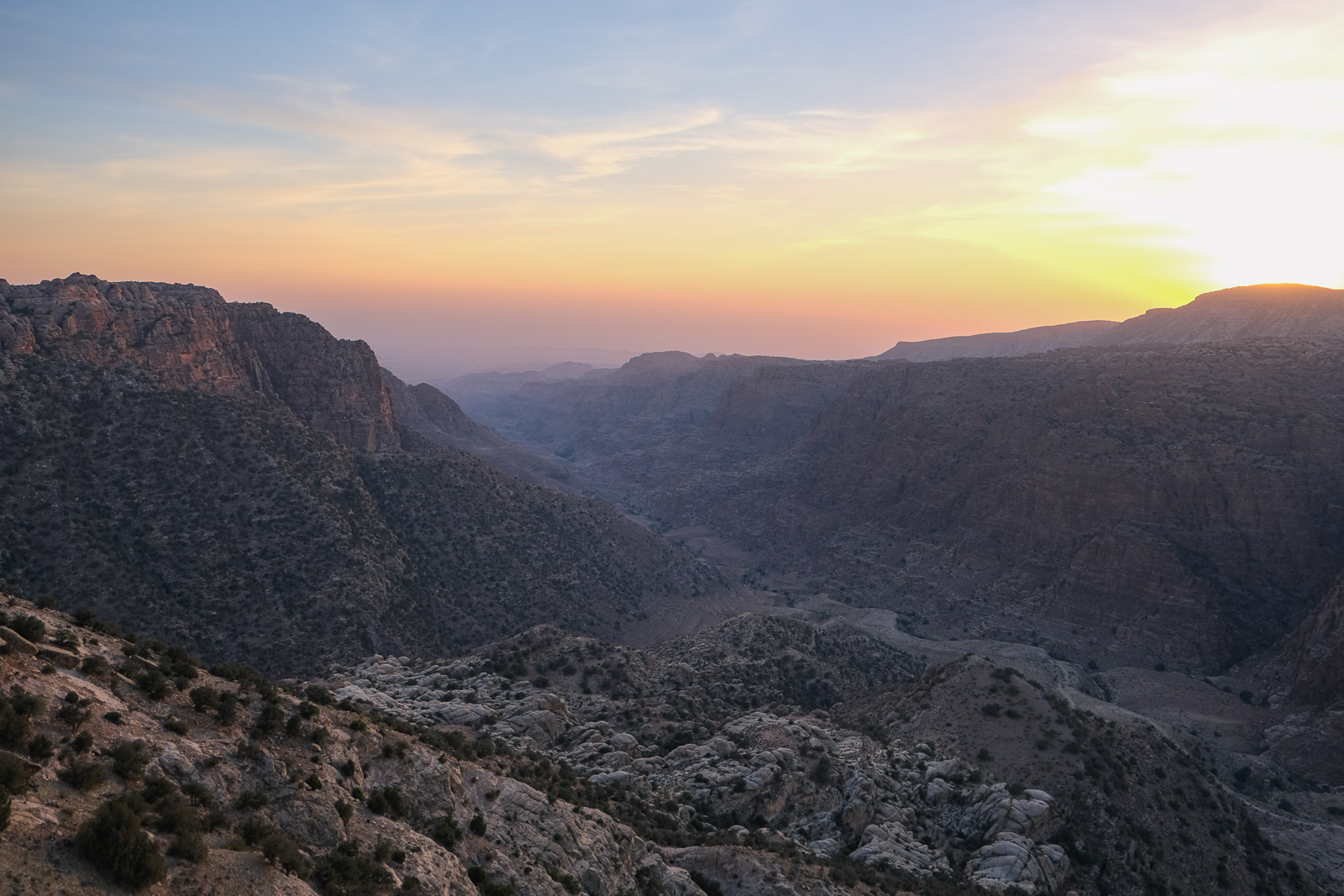 Dana Valley sunset