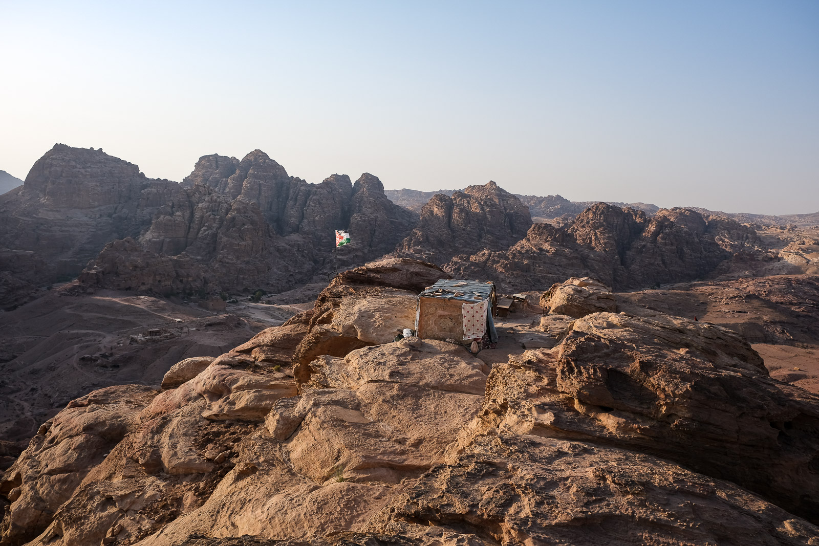 View with Bedouin tent=