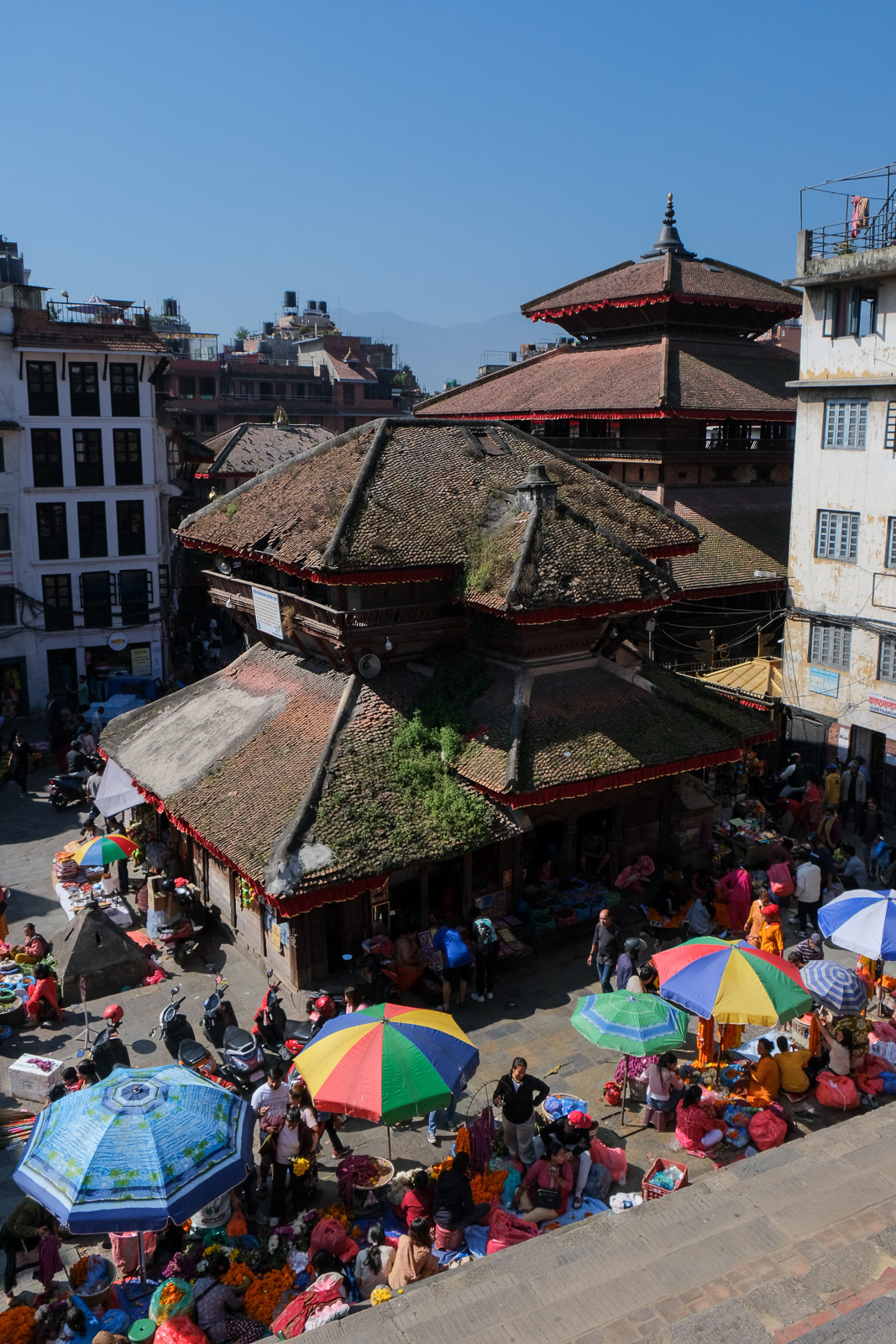 Kathmandu market from above=