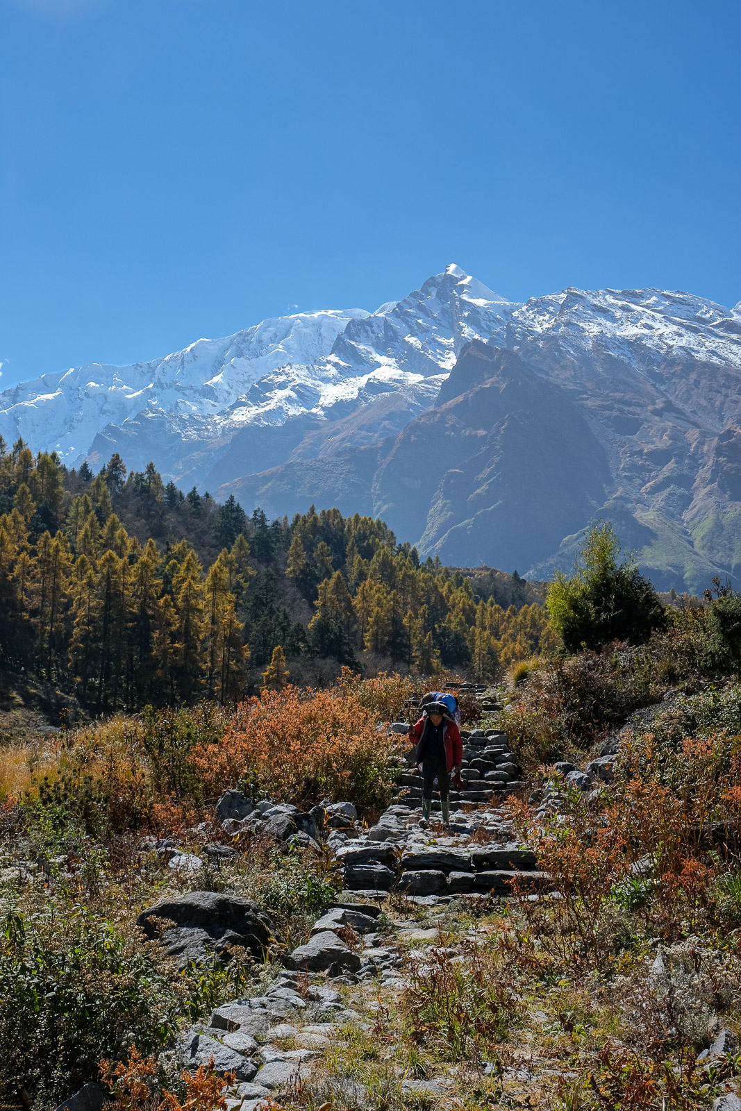Grandpa with mountain backdrop=