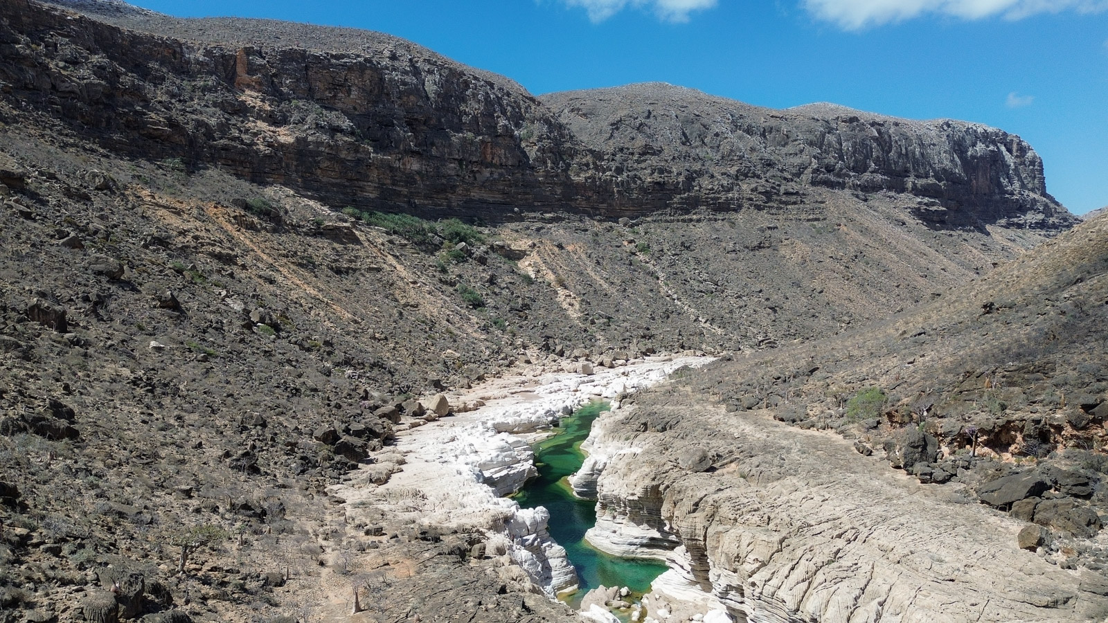 Canyon drone shot=